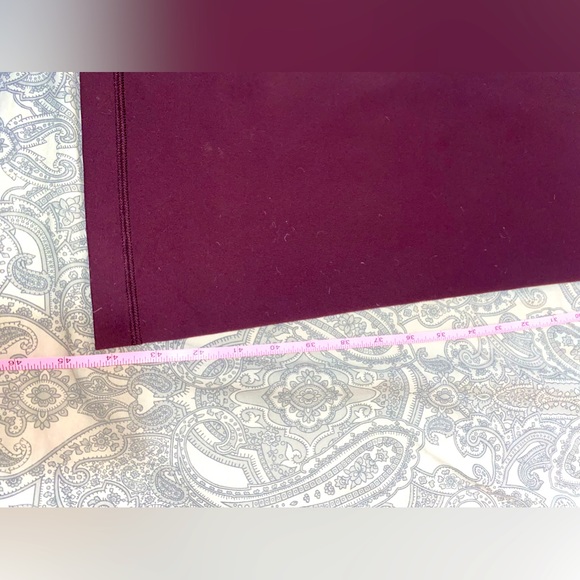 Lululemon size 4 tall maroon flared groove pants w/ reversible waistband - Picture 5 of 6